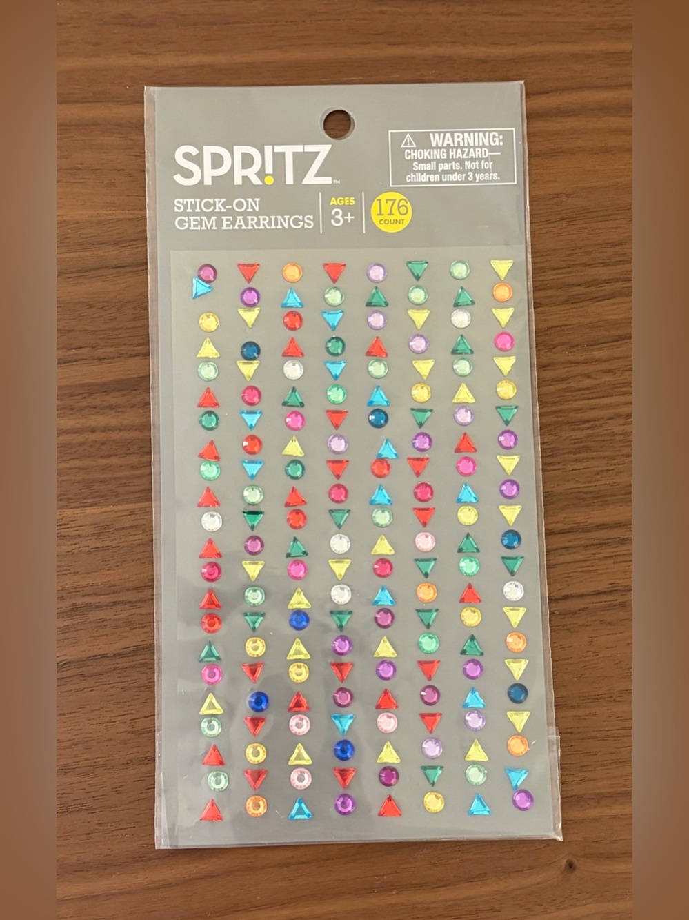 Target Adhesive Gem Earrings - Gray and Gold Accents